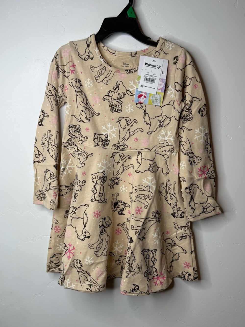 Nwt Disney Classics Dress Long Sleeves Toddler Girls Size 5T Neutral Colors